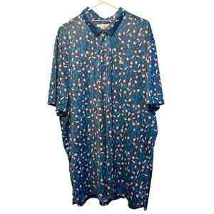 Penguin flamingo and parrot liquid knit polo shirt